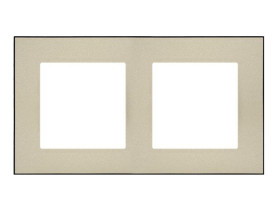 SIMON 55 Ramka 2 podwójna DUO szampański podstawa czarna TRD2.149/144 KONTAKT SIMON