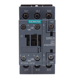 Stycznik 110 V ac Siemens styki: 3 5,5 kW 12 A 3NO Szyna DIN Śruba 3RT2024-1AF00