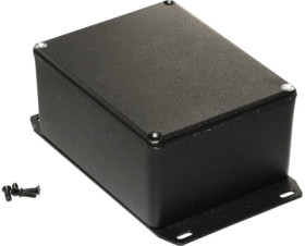 Aluminum die cast enclosure, (L x W x H) 119 x 94 x 56 mm, black (RAL 9005), IP54, 1590CFBK