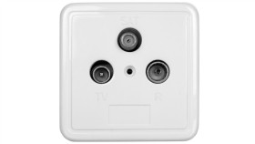 Gniazdo Antenowe Tv-Sat 1Db 5-2400Mhz /Z Puszką N/T I Plakietką/ 68852