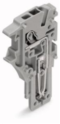 1-wire end module, spring-clamp connection, 0.14-1.5 mm², 1 pole, 13.5 A, 6 kV, gray, 2020-181