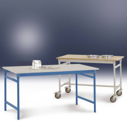 Manuflex BB3009.7016 Stacja bazowa stacjonarna z blatem z PCW w kolorze antracytowym RAL 7016, SxTxH: 750 x 500 x 780 mm