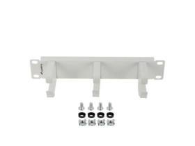 Organizer kabli 10 1U z 5 metalowymi uchwytami TYP B szary AK-1702-S