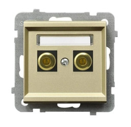 Sonata Gniazdo głośnikowe pojedyncze szampański złoty GGN-1R/m/39