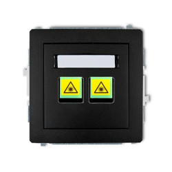 DECO Mechanizm gniazda światłowodowego/optycznego podwójnego czarny mat 12DGOP-2