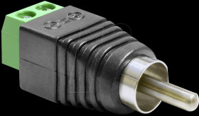 65417 RCA plug > 2-pin terminal block