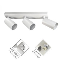 Lampa spotlight Fargo 3xGU10 biała