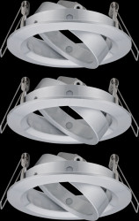 92490 Installation frame for recessed spotlights, max. 3x10 W, 50°, ro