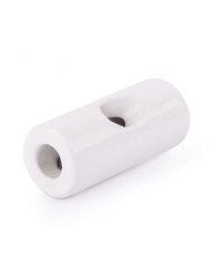 CERAMICZNY UCHWYT PRZEWODU 20x45mm BIAŁY 2UP08W
