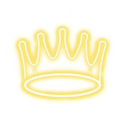 Neon PLEXI LED KORONA ciepła biała NNE12 Neolia