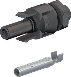 Złącze solarne Żeński 39A 1,25 kV, Montaż na panelu 4mm²