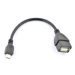 Przewód OTG Host microUSB - USB - 15cm