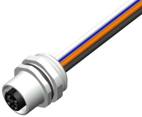 Złącze do montażu panelowego ze złączem Złącze M12 x Częściowo zdjęte, 4 A, 250 V, IP67, RS PRO