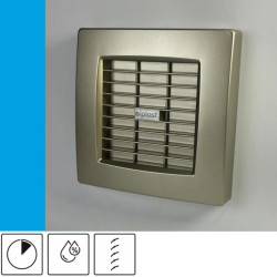 Wentylator domowy Atol 100AHTGF czujnik wilgotności z opóźnieniem czasowym, automatyczna żaluzja, fi 100 mm, kolor złoty