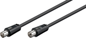 Coaxial cable, IEC plug (straight) to IEC jack (straight), 75 Ω, 7.5 m, 11563