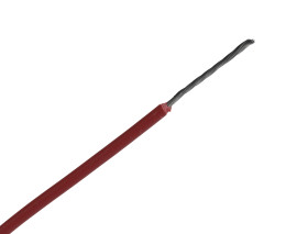 Przewód montażowy 0,33mm² Czerwony RS PRO XLPE 22 AWG 300 V dł. 100m 17/0,16 mm +125°C UL 1581, UL 758