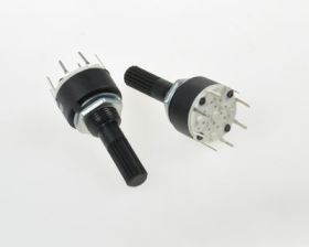 Przełącznik; obrotowy; SR16A-1x4-18T20; 4xON; 4 pozycje; bistabilny; na panel; przewlekany (THT); 1 tor; czarny; 0,3A; 60V DC; c