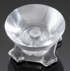 Soczewka LED 21.6 x 11.7mm, D 21.6mm, kąt widzenia 12 → 18°, do użytku z Cree XP-L, Lumileds LUXEON A, Lumileds