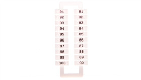 Oznacznik Do Złączek Szynowych Euro 2,5-70Mm2 /81-100/ Biały 43192 (Nadruk...