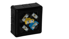 Puszka Natynkowa Z Zaciskami 12 Wlotów Viplast Vp-41 Czarna Ip55 98X98x42mm...