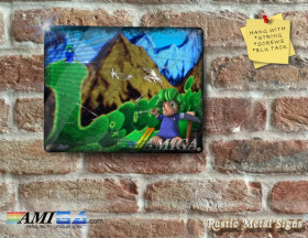 LEMMINGS screen grab Rustic - Metal Sign