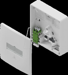 GFTA421K FTTH junction box, 1x LC duplex, partially equipped