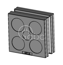 Moduł uszczelniający KT-DT duży, KT-DT 5, z 5 otworami wielozakresowymi, 41540