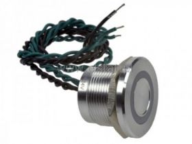 Przycisk piezo 22mm, LED 24V; zielony PS223