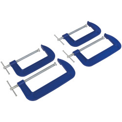 Sealey AK6006SET G-Clamp Set 4pc - 150mm &amp; 200mm