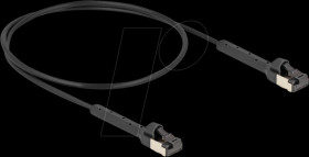 80933 Cat.6a patch cable, U/FTP, slim, 0.5 m, black