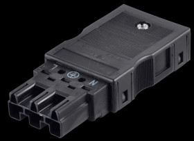 770-113 WINSTA® MIDI, 3-pin plug, with strain relief housing