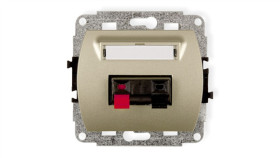 Trend Gniazdo Głośnikowe Pojedyncze Złoty 6Gg-1