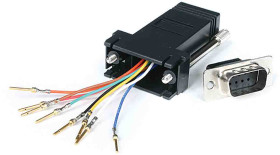 Adapter D-sub z typu D-Sub z 9 stykami na rodzaj Żeński z rodzaju Męski na typ RJ45