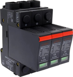 Ogranicznik przepięć Klasa I+ II (T1+T2) 1000 V DC In 25ka Iimp 12,5kA 10/350 RSP-PV12.5-1000-3P 2617386