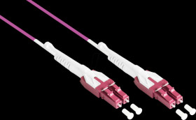 LW-U8075LC4 Optical Fiber Cable Duplex OM4 50/125µ LC/LC, 7,5m, violett