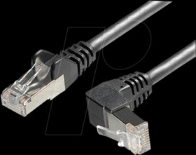 TI 45-0,5 Patch cable Cat.6a S/FTP angled / straight, 0.5 m