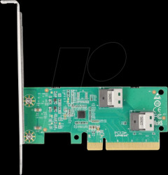 90076 PCIe 4.0 x8 &gt; 2x SFF-8654 4i NVMe, bifurcation