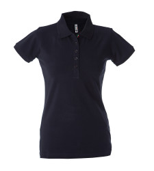 COLOMBIA LADY BLACK POLO M/CORTA