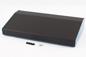 Obudowa aluminiowa Aluminium szerokość zew. 432 mm długość zew. 211 mm wys. zew. 76 mm Hammond IP31 Niebieski