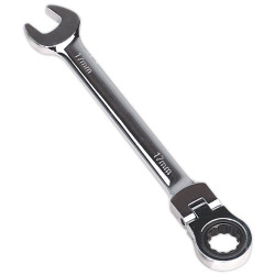 Sealey FHRCW17 Flexible Head Ratchet Combination Spanner 17mm
