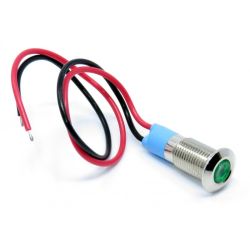Wodoodporna kontrolka LED 9-12V 8mm (zielona)