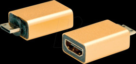12.03.3154 Adapter HDMI socket &lt; HDMI mini connector Gold-plated