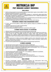 ZNAK - IAA14 Instrukcja BHP przy obsłudze gaśnicy śniegowej 24,5 x 35 cm HN - Płyta TD-flex 0,4mm