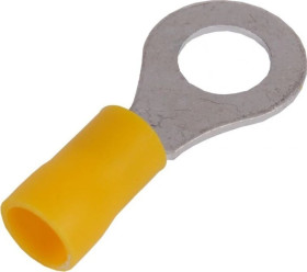 Końcówka kablowa izolowana oczkowa Cu M8 100szt żółta