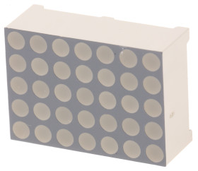 Wyświetlacz diodowy LED ze wspólną anodą 7 x 5 90 mcd 5 x 7, Czerwony 17.2mm Kingbright