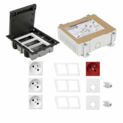 KONTAKT SIMON FLOOR BOX puszka podłogowa 3x gniazdo pojedyncze z/u + 1x gniazdo DATA + 2x gniazdo RJ45 kat.6 nieekranowane + kas