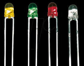 L-934YT LED, 3 mm, wired, yellow, 50 mcd, 50°