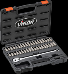 V7784 Bit-Satz, mit Ratsche, 40-teilig