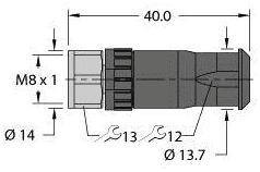 Turck 100002292 Złącze niekonfekcjonowane czujnika/aktuatora 1 szt.
