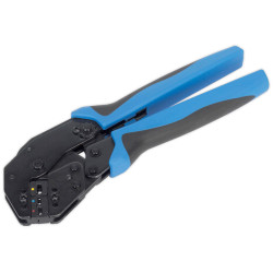 Sealey AK3863 Ratchet Crimping Tool Angled Head Insulated Terminals